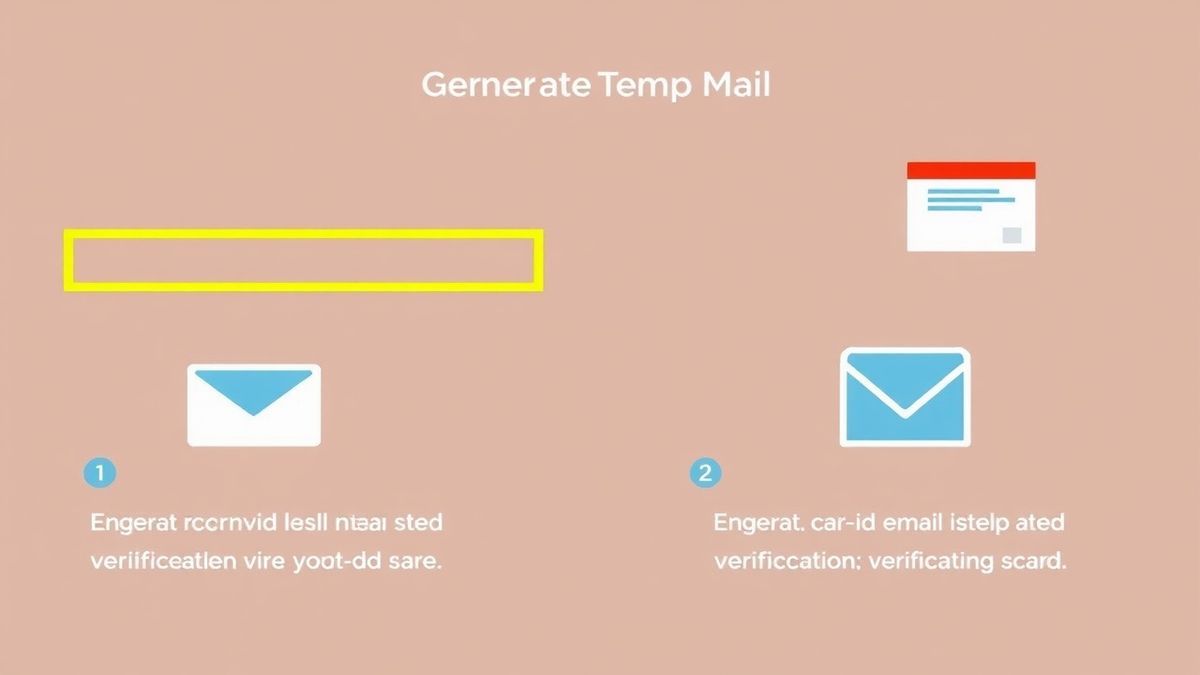 visual guide showing steps from generating temp mail to receiving verification email
