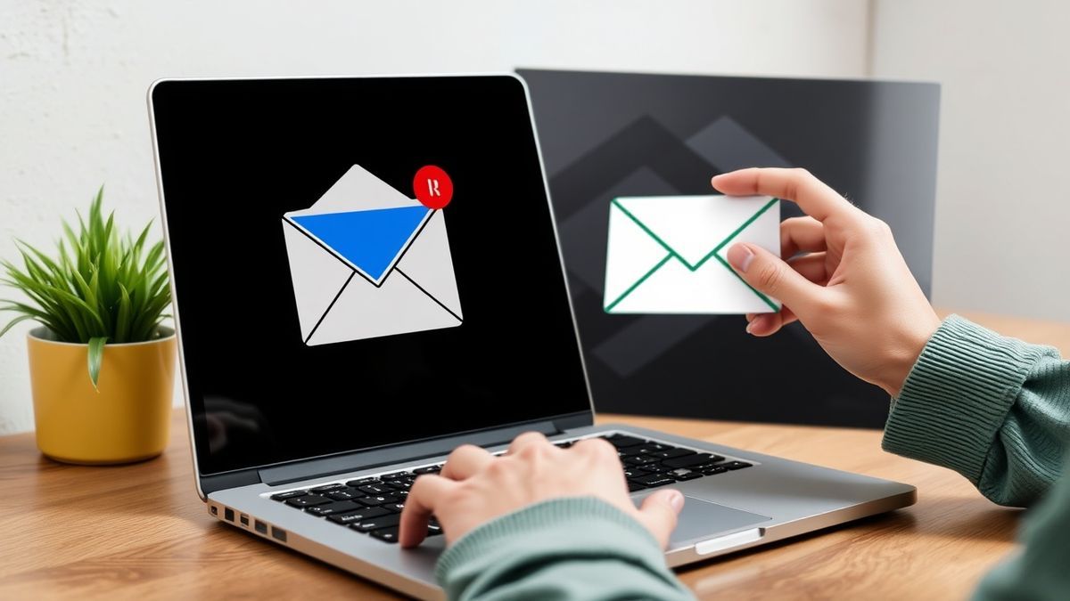 user generating disposable email on a laptop