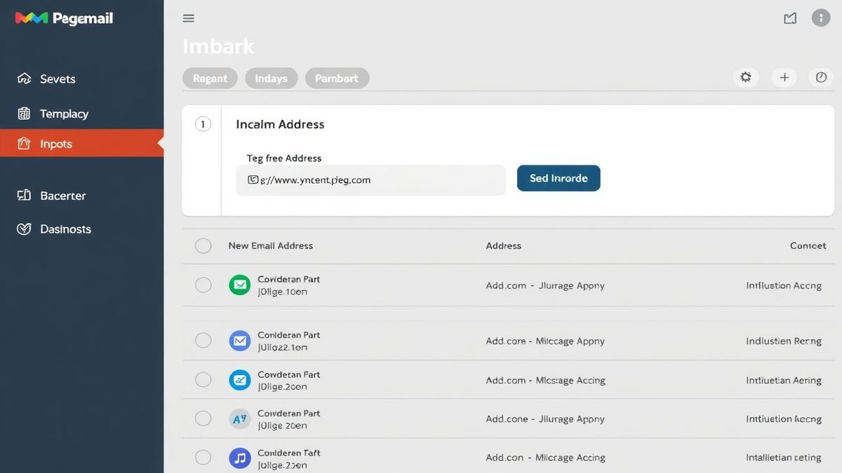 temp mail dashboard showing new email address and inbox interface