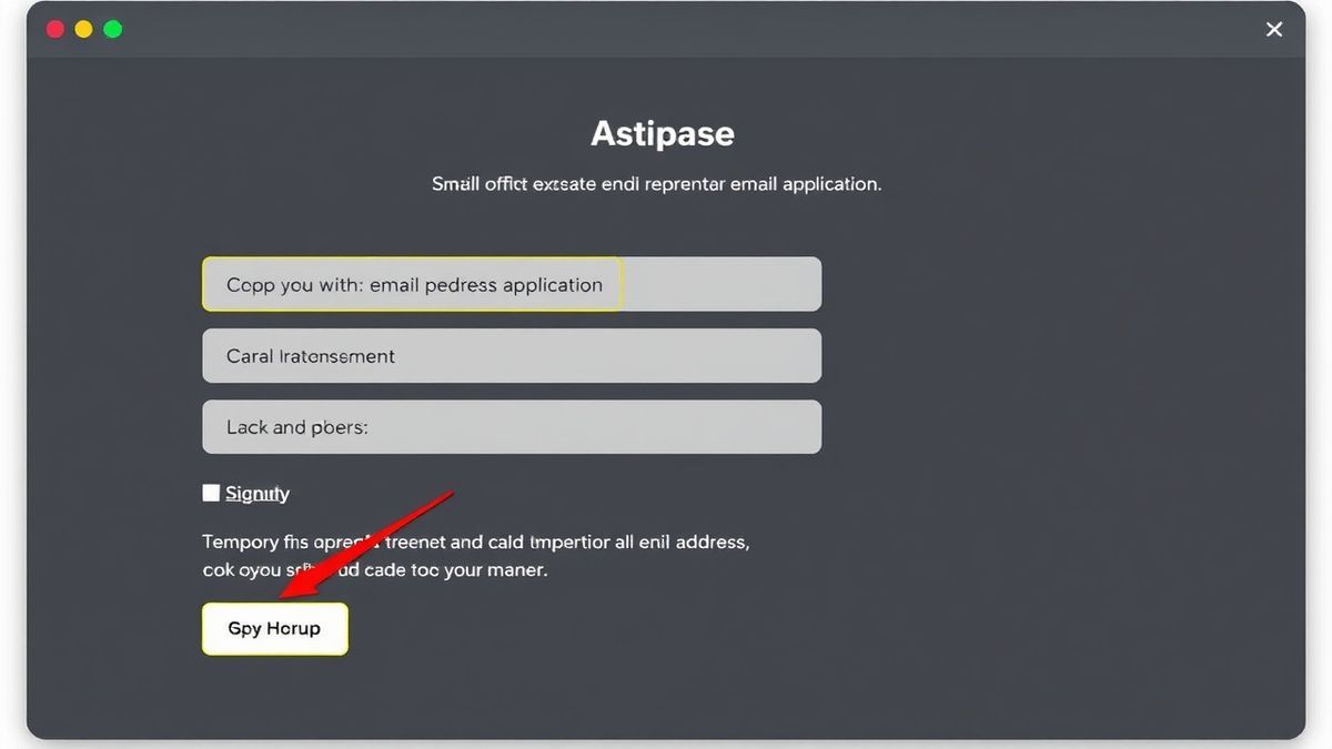 user copying temporary email address for signup form