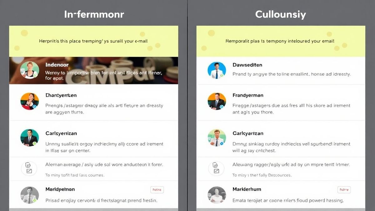 comparison of temporary email interfaces showing inbox features