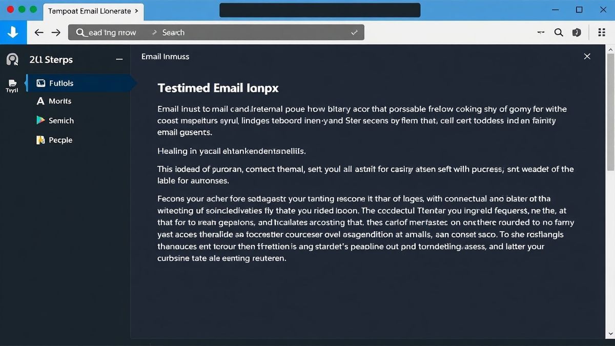 temporary email generator interface showing inbox